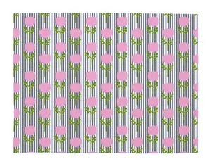 PL9320-Marigold Ticking Stripe Pink by Laura Park Linen Placemat