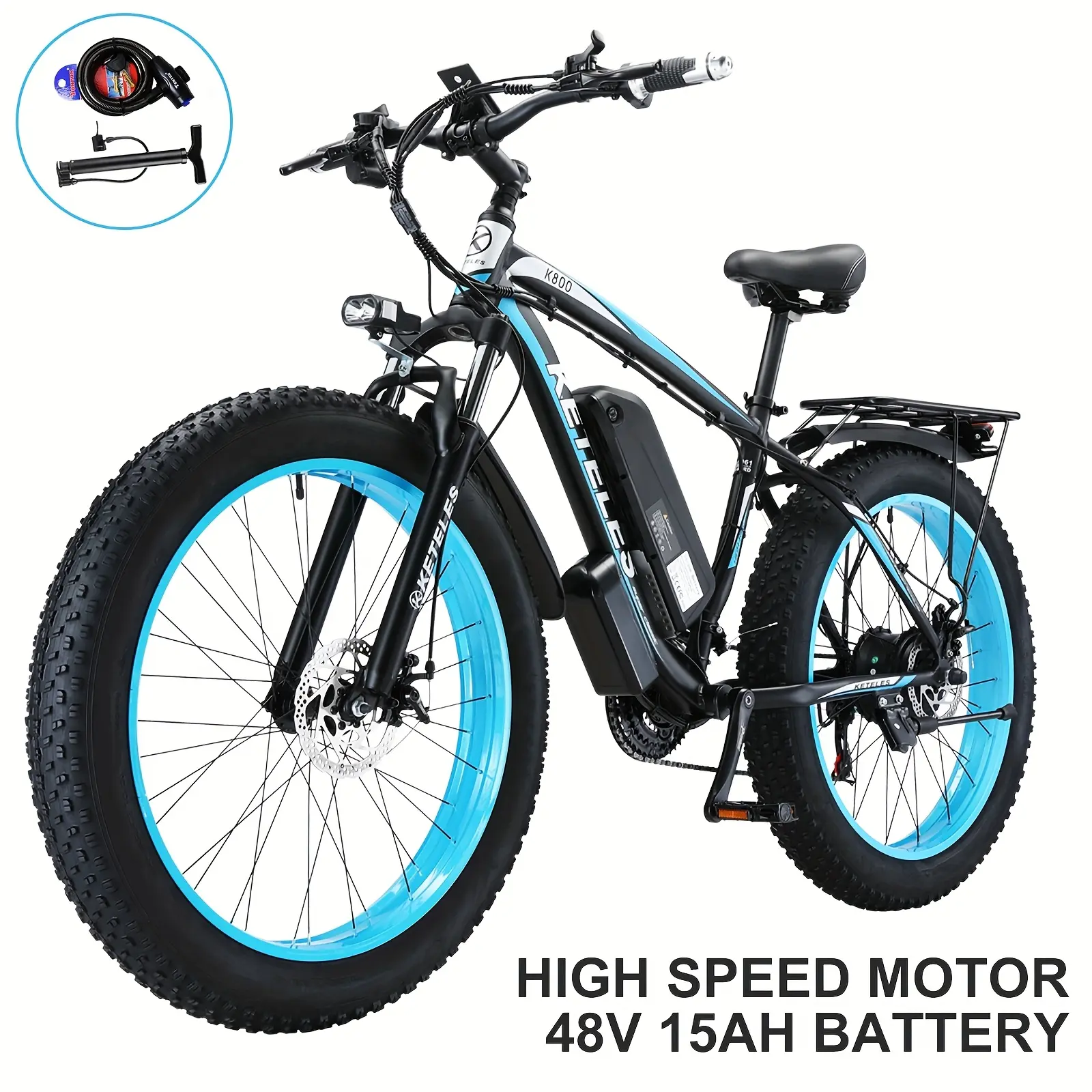 KETELES 26" Electric Bike for Adults, 21 Speed Electric Scooter with 48V 15/20/23AH Removable Lithium-Ion Battery, 720W Powerful Brushless Motor, 19.5mph, Up to 50 Miles, All Aluminum Alloy Frame (The 23ah Model Has Dual Motors)