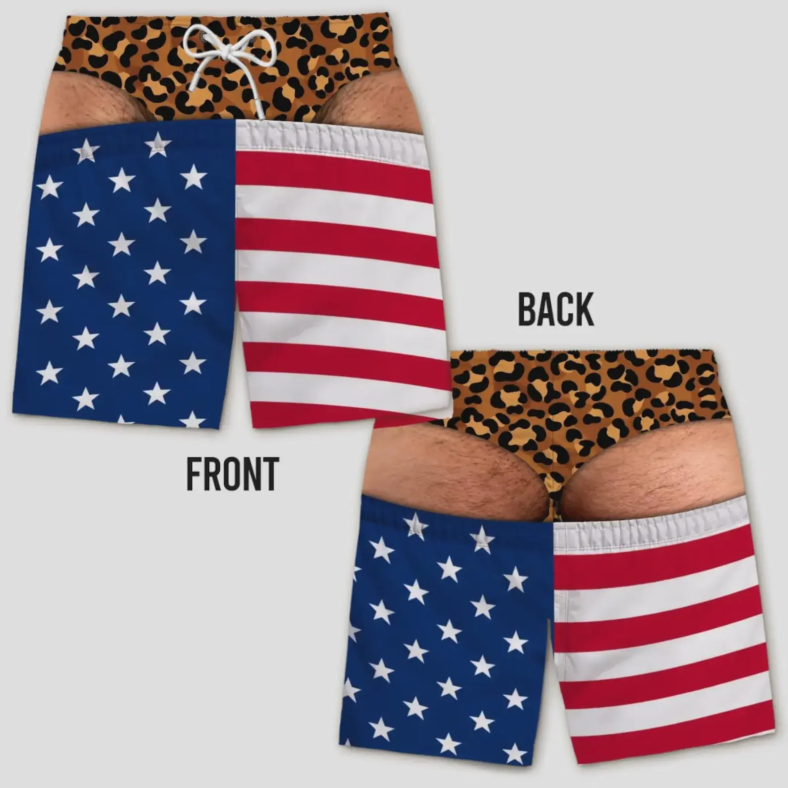 Funny Men Swim Trunks, Novelty Beach Shorts, Gag Gift for Men, Quick Dry Board Shorts