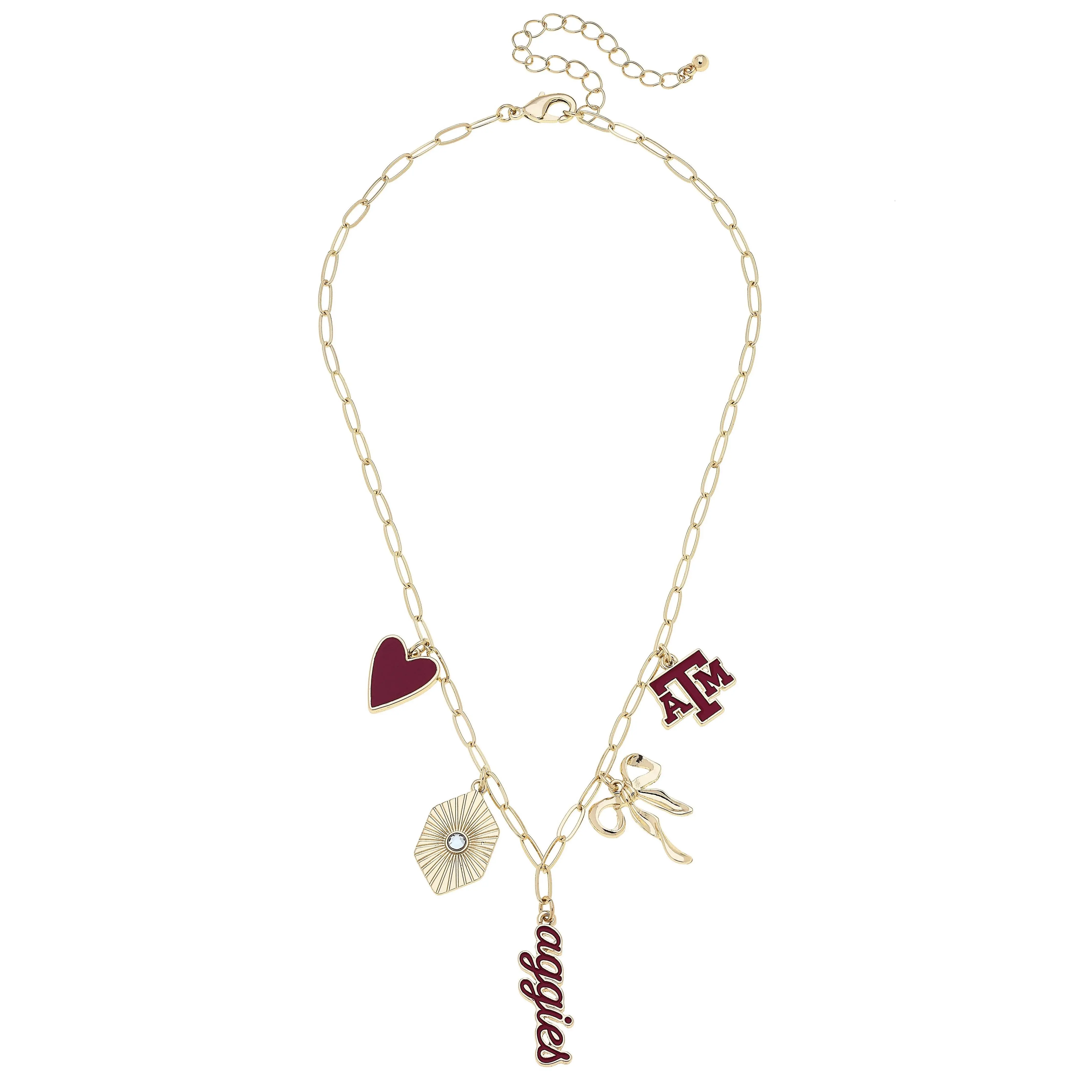 TEXAS A&M AGGIES GAMEDAY CHARM NECKLACE
