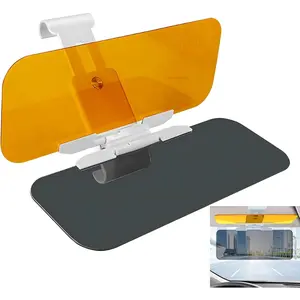 1 PC Car Sun Visor Anti-Glare Glasses, 12.6 x 4.7 Anti-high Beam Goggles for Day and Night Use, Button Model HD Vision Safe UV Blocking Sun Visor Exte