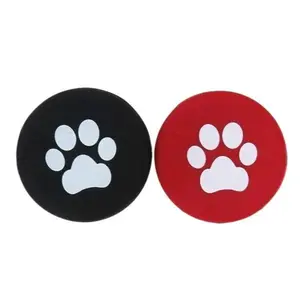 6-Pack Wine Bottle Stopper (2 per pack) - Black & Red Paw Print Design Airtight Seal Dishwasher Safe Reusable