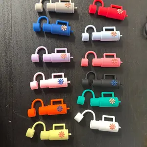 Straw Topper Cowboy Hats Tumbler Shape with Flowers in Assorted Colors and Designs