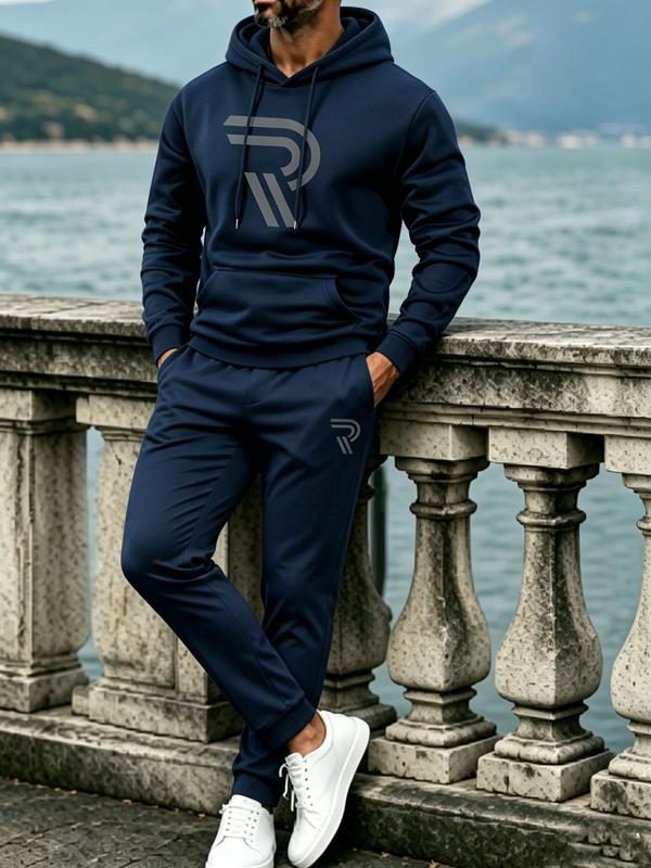 men's 2 piece sets Men's sports set 2-piece hooded sweatshirt and pants - available in multiple colors, regular style, with pockets, suitable for autumn and winter, casual wear | trendy fashion, streetwear, gifts, parties, gatherings