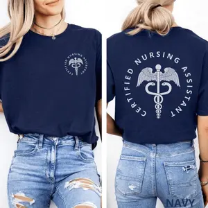 Cna Shirt Cna Gifts Certified Nursing Assistant Medical Assistant Shirts For Work Nurse Gift For Hoodied Ultra-Soft Cotton Sweaters