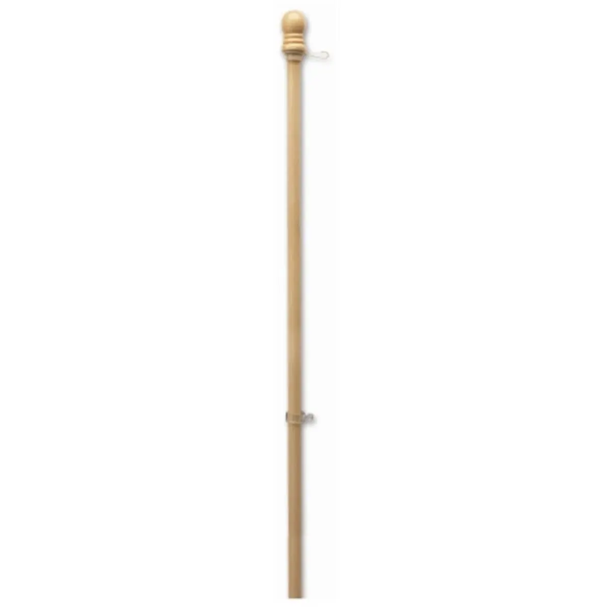 212 MAIN Blonde Wooden Flagpole (5ft-1in) with Anti-Wrap Base, Included Mount for Flag Mounting Needs