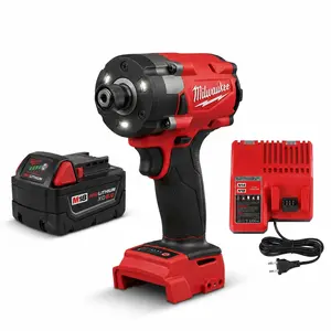Milwaukee 18V Cordless Brushless Impact Screwdriver, Compact High-Torque Electric Power Tool with Lithium Battery & Charger for Auto Repair, DIY & Garage Work
