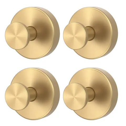 4 PCS Heavy-Duty No-Drill Suction Cup Towel Hooks for Bathroom & Kitchen, Vacuum Technology Wall Mount, Load Up to 6.8 kg, Waterproof & Rust-Resistant Reusable Design, Bathroom Hooks for Towels
