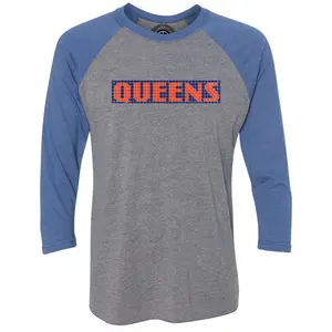 Queens (Mets orange/blue) 3/4 sleeved raglan shirt