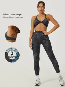 Women's 2-Piece Sports Set, Sexy Halter Top and High-Waisted Pants, Breathable and Comfortable for Gym or Everyday Wear, Breathable Activewear, Gym Outfits, Gym Workout Set, Sportswear Set