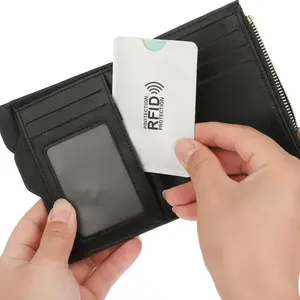 RFID Blocking Card Sleeves, 50pcs Anti-theft NFC Shielded ID & Credit Card Protectors, Office Desk Organizer, Office Stationery Supplies
