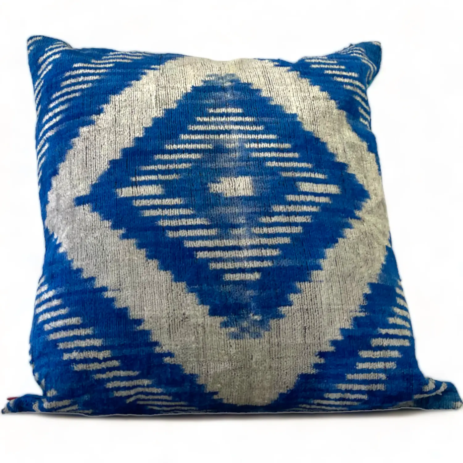 Double-Sided Silk Ikat Antalya Lumbar Pillow