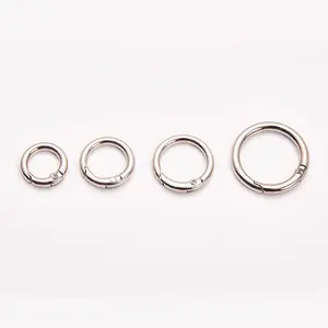 【RayRayDIY】20 Pcs Zinc alloy spring buckle metal round buckle open ring key buckle webbing round buckle metal spring ring