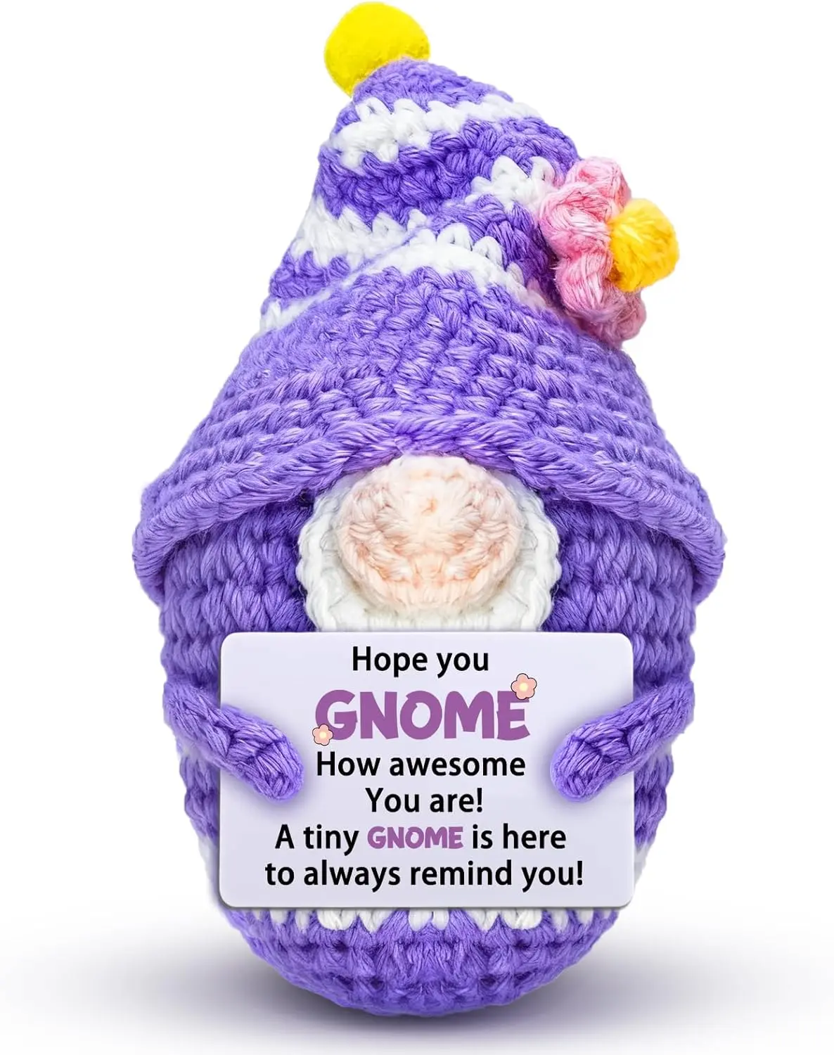 Halloween Fall Gift Gnomes Gift for Women Men Funny Handmade Positive Crochet Gnomes | Emotional Inspirational Gifts for Friend Bestie Coworkers Birthday Easter Graduation Gnome Ornaments