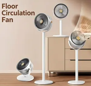 360° Oscillating Circulating Ventilation Hardware, 5 Speed Height Adjustable 3-in-1 Floor & Table Cooling Tool with Aromatherapy & Night Light, Type-C Rechargeable for Home Bedroom Garage Workshop