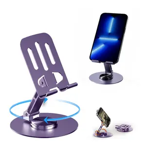 2PCS Adjustable Phone Stand for Video Calls - 360° Rotating Desktop Holder, Hands-Free Dock for Work & Meetings