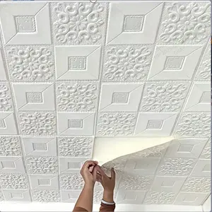30pcs Self-Adhesive Wall Stickers, Waterproof, Ceiling & Wall Decor, 35x35cm, Ideal for Living Room, Bedroom, Office, Dormitory