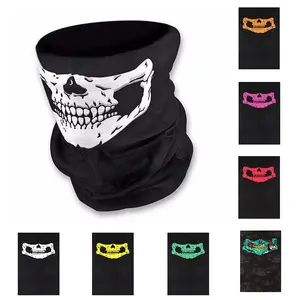 Multifunctional Ghost Skull Head Scarf Neck Warmer Tube Halloween Bandana Headband Neckerchief Magic Headscar Halloween Gifts