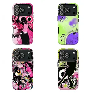 Y2K Dance Silhouette Phone Case | Retro Pop Music Aesthetic,Compatible for iPhone 16 15 14 13 12 11 17Pro Max,for Samsung S25 S24 S23 S22 Ultra,Durable Dual-Layer design phone cover,Perfect Gift for Her