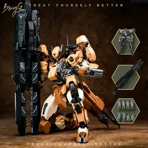 High-End 1/100 Scale Mecha Assembly Model Figures, Articulated Figures, Full-Motion Skeleton, Interlocking Joints, Openable Cockpit, Rich Configuration, 8.27 Inch Sci-Fi Collectible