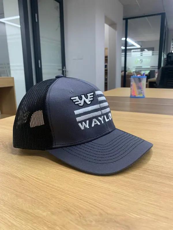 Waylon Jennings Flag Trucker Hat – Outlaw Country Snapback Cap with Winged W Logo & Striped Embroidery, Retro Mesh Back for Men & Women