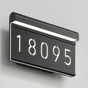 Bowen modern LED outdoor address wall light 5 CCT Bowen modern LED outdoor address wall light 5 CCT