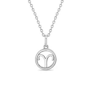 Zodiac Medal Kids / Children's / Girls Pendant/Necklace - Sterling Silver