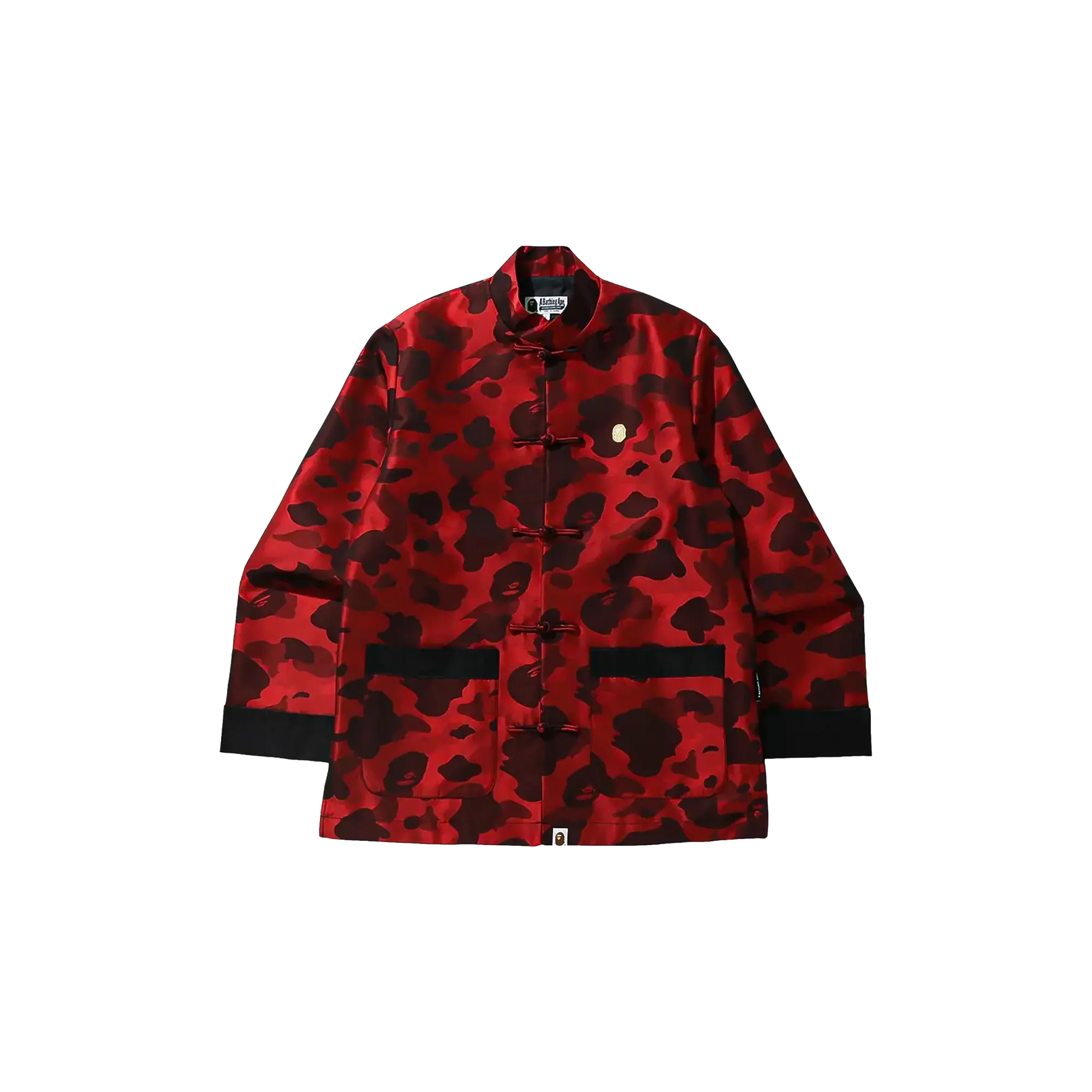 Red Color Camo Padded Chinese Jacket "Red" 1H20 140 003 RED