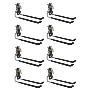 Rubbermaid FastTrack Wall Mounted Garage Storage Utility Multi Hook (8 Pack) Rubbermaid FastTrack Wall Mounted Garage Storage Utility Multi Hook (8 Pack)