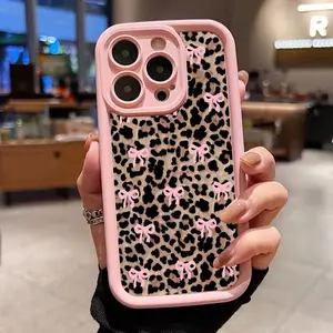 Pink Leopard Print with Bows Phone Case / iPhone 17 Pro Max / iPhone 16 Pro Max / iPhone 15 Pro Max / iPhone 14 Pro Max / iPhone 13 Pro Max / Galaxy S26 Ultra / Galaxy S25 Ultra / Galaxy S24 Ultra / Galaxy S23 Ultra / Galaxy S22 Ultra