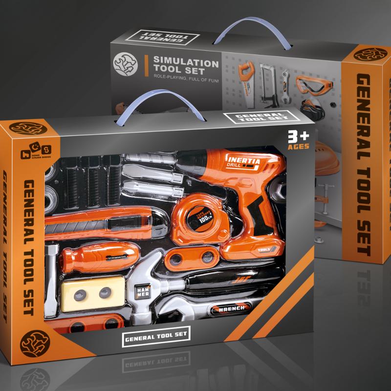 Kids 22PCS Tool Set -Construction Toy with Toolbox &Electronic Drill, Pretend Play forToddlers Aged 3-7, Birthday Giftfor Boys and Girls 4-6 Years Old Christmas gifts, Halloween gifts