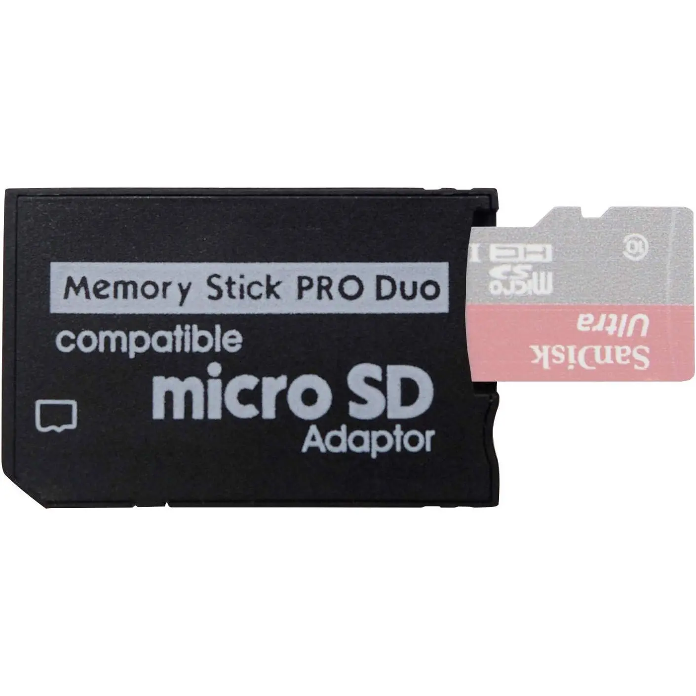 Adaptable MagicGate Micro SD to Memory Stick PRO Duo Adapter - Memory Card Reader for Micro SD Cards, Sony PlayStation Portable, Cameras