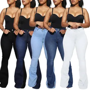 2025 Jeans Women's Beauty Clothing Stretch High Waist Sexy Micro-Pull Horseshoe Trousers Pants Denim Womenswear Bottom Streetwear Gamis