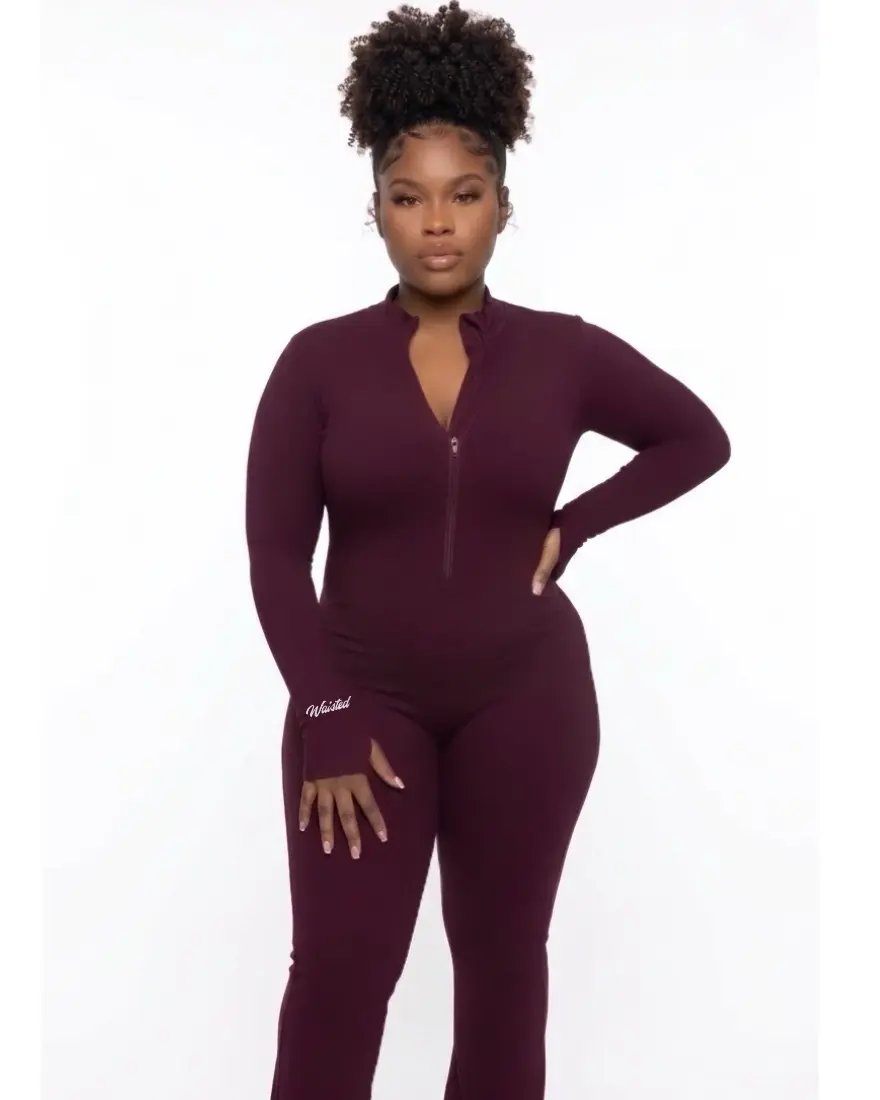 Body Jumpsuit-Plum