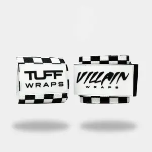 16" Villain Wrist Wraps - Checkerboard (Black/White)