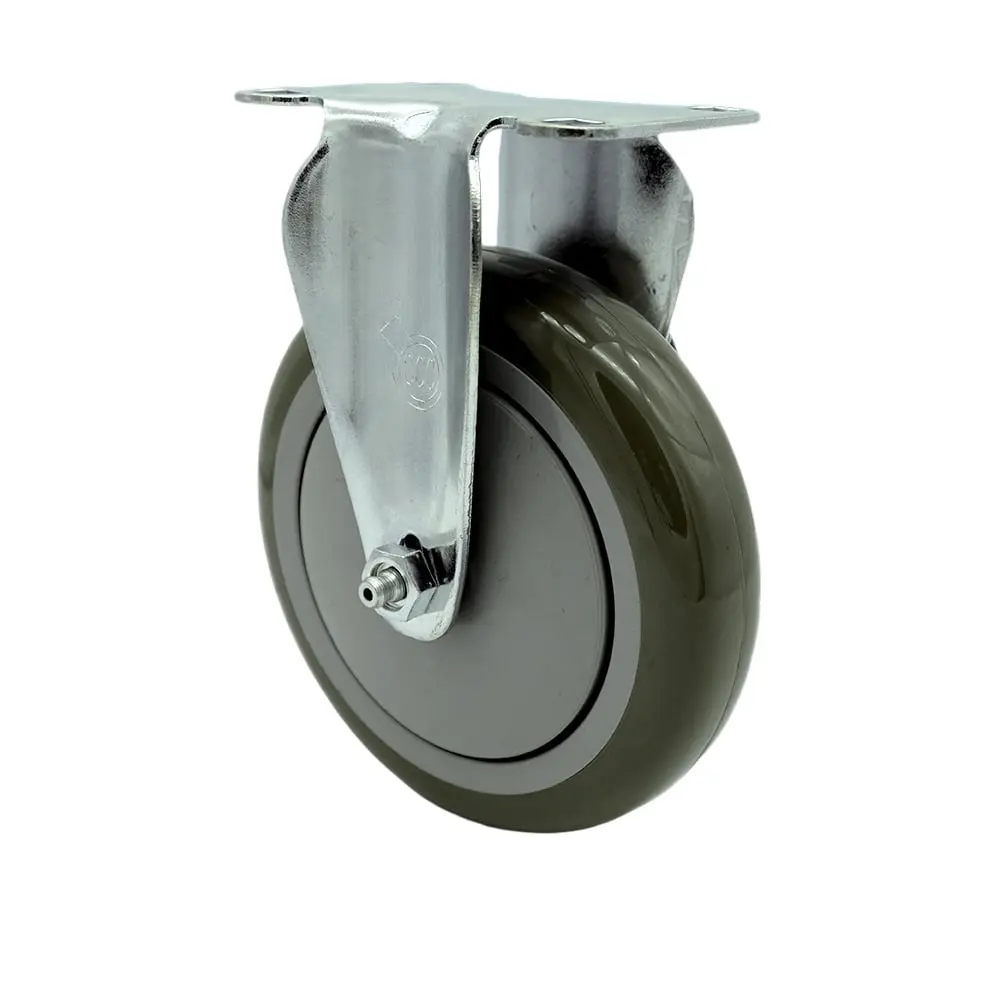 Service Caster CAM-SCC-20R514-PPUB Cambro Equipment Replacement Casters - 5 in Plastic Polyurethane Solid Tread Wheel, 350 lbs Capacity, Resists Damage From Debris, Smooth Ride for Camdollies, Beverage Service Carts, Utility Trucks