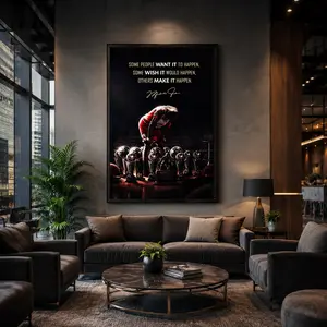 Michael Jordan GOAT Poster, Basketball Legend Wall Art, Sports Icon Print for Game Room, Office, or Gym, Motivational Decor for Athletes
