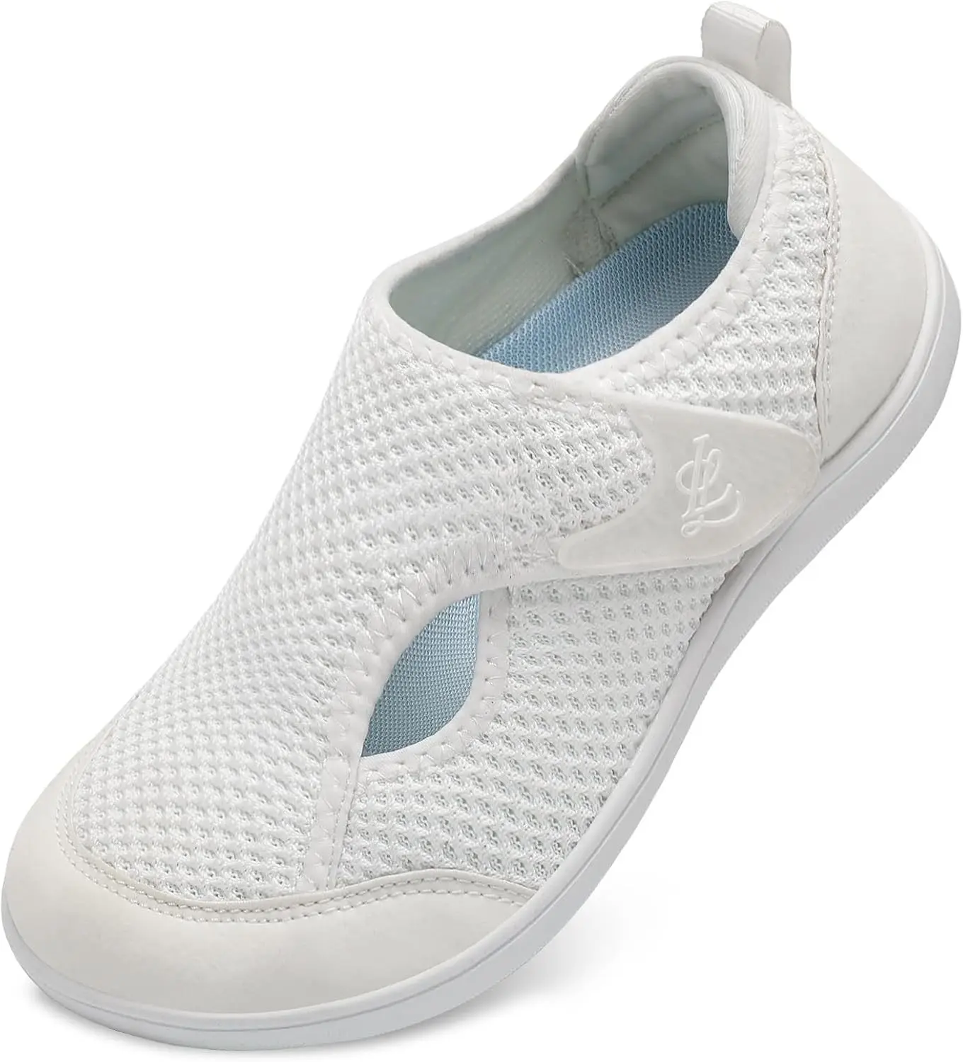 Womens Wide Diabetic Shoes Adjustable Barefoot Walking Shoes Breathable Zero Drop Sneakers for Wide Width Arthritis Edema Feet