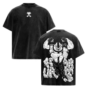 Four Arms Ben Ten Retro Oversized t-shirt Classic Alien Brawler Design Acid Washed Heavy Cotton Cartoon Streetwear Heroic Battle Fan Gift Menswear Top