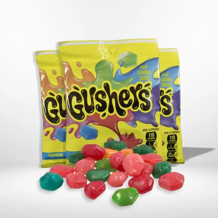 Gushers Tropical Fruit Flavored Snacks 3 x 4.25 Oz Snacks