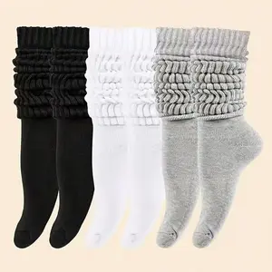 Unisex Long Pile Socks, Fall Winter Solid Color Trendy Aesthetic Versatile, Comfortable Soft Warm for Outdoor Work Leisure Entertainment