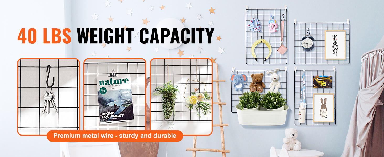 SucceBuy Grid Wall Panels Tower Wire Gridwall Display Racks Double Side Gridwall Panels for Art Craft Shows Retail Shop w/ Hooks