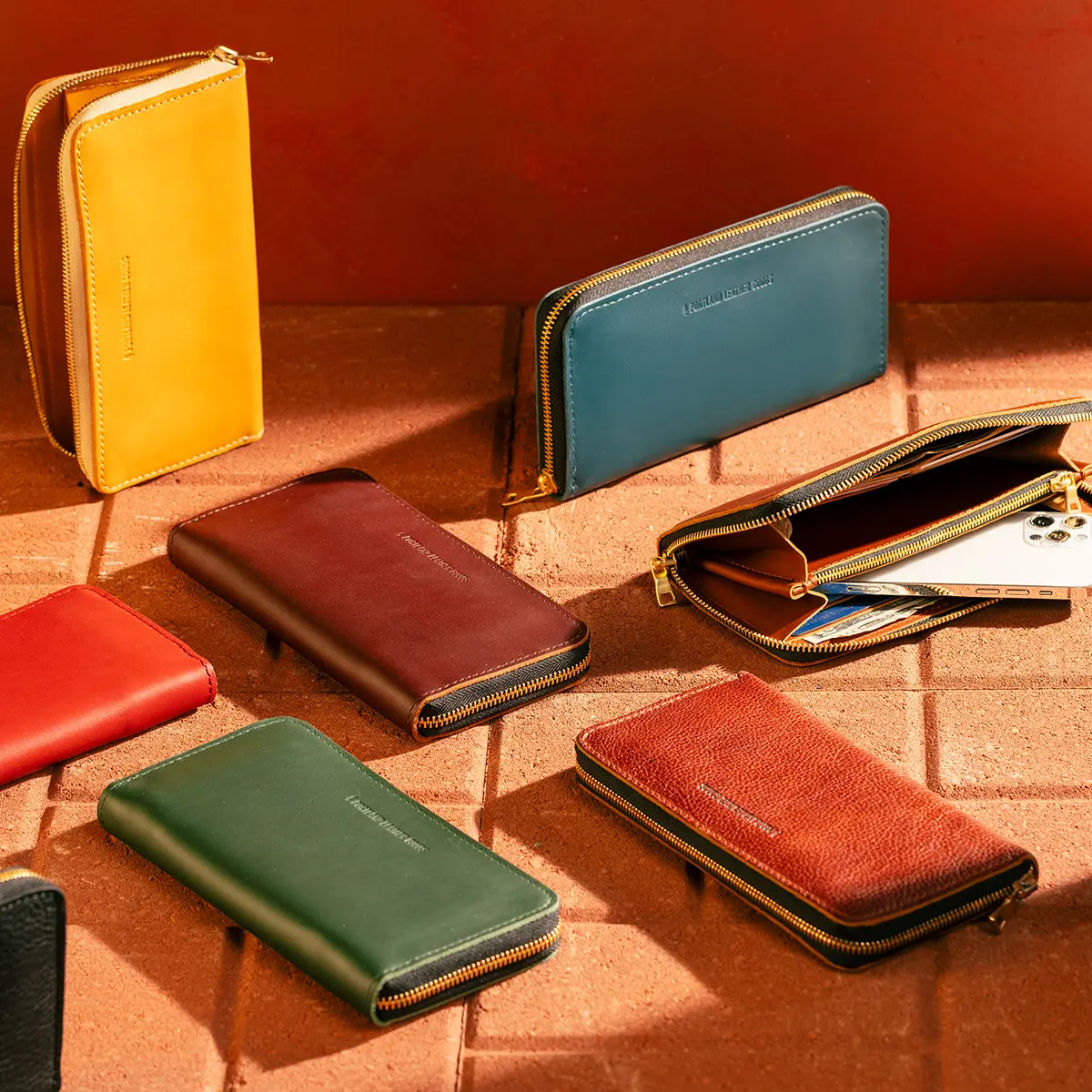 Portland Leather Accordion Zip Wallet - Real Leather Full Zip Travel Wallet