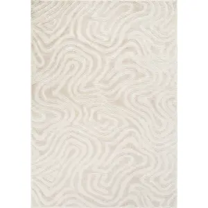 Nomad Sculpted Swirl Beige Rug