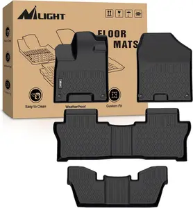 Nilight TPE Floor Mats for Honda Pilot 7 Passenger 2016 2017 2018 2019 2020 2021 2022,All Weather Custom Fit Heavy Duty Floor Liners Car Interior