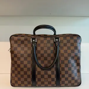 Pre-owned Louis Vuitton canvas Professional & Technology Bags Damier Ebene Porte Briefcase