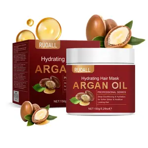Big white jar locks in freshness! Argan oil hair mask turns hair dry in 3 seconds to satin. Hairdresser's secret collection   Aluminium Haircare Repair Smooth hairgrowthoil castor oil hair products low porosity hair products hairgrowthoil castor oil