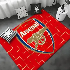 Football Club Arsenal Floor Mat Non-Slip Soft Flannel Thickened Rug Indoor Door Mat Ultra Soft Absorbent Wear-Resistant Floor Mat for Living Room Hallway Entryway Front Door Porch Durable Non-Skid Home Decoration Mat for Indoor Daily Use