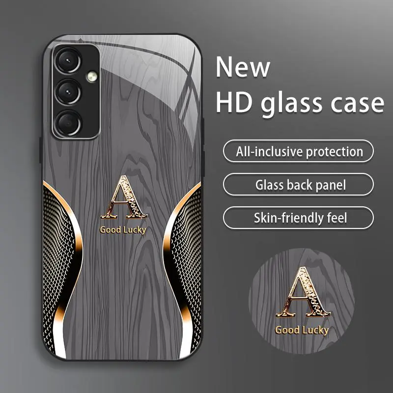 Suitable for [Galaxy A54] Brand new premium phone case, drop-proof and fingerprint-resistant，sophisticated and minimalist design, with 26 English letters to choose from YM99