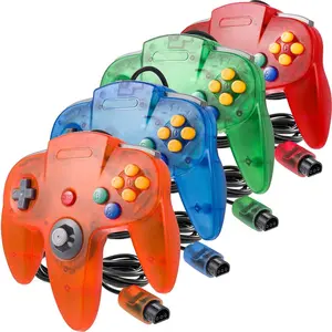 4 Pack Classic N64 Controller, Wired N64 Controllers with Upgraded Joystick for N64 Video  System N64 Console